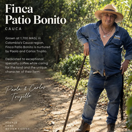 Carlos Trujillo at Finca Patio Bonito in Caldono, Cauca, Colombia