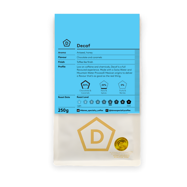 Decaf Swiss Water Process Danes Specialty Coffee