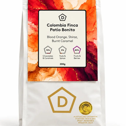 Danes Colombia Finca Patio Bonito single origin coffee 200g bag