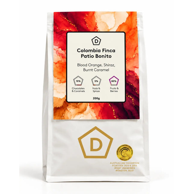 Danes Colombia Finca Patio Bonito single origin coffee 200g bag