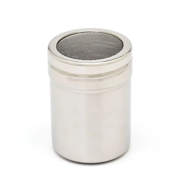 Danes Specialty Coffee Barista Chocolate Shaker accessory with stainless steel design for easy chocolate powder mixing.