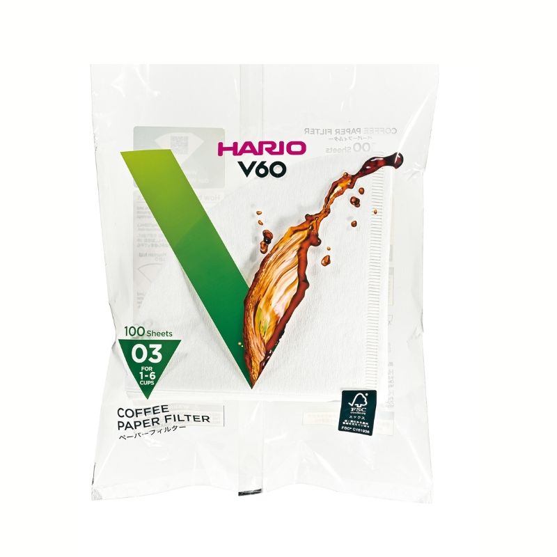 Hario V60 Paper Filter 01 - 100 Pack - Danes Coffee Roasters