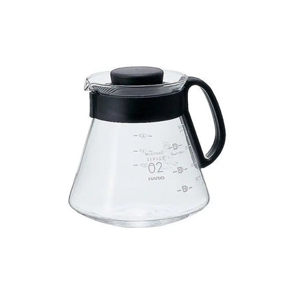 Black Hario V60 Server 02 brewing equipment with a sleek design for pour-over coffee by Danes Specialty Coffee.