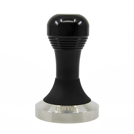 Danes Specialty Coffee 58mm tamper for brewing equipment, with black handle and stainless steel base for espresso coffee preparation.